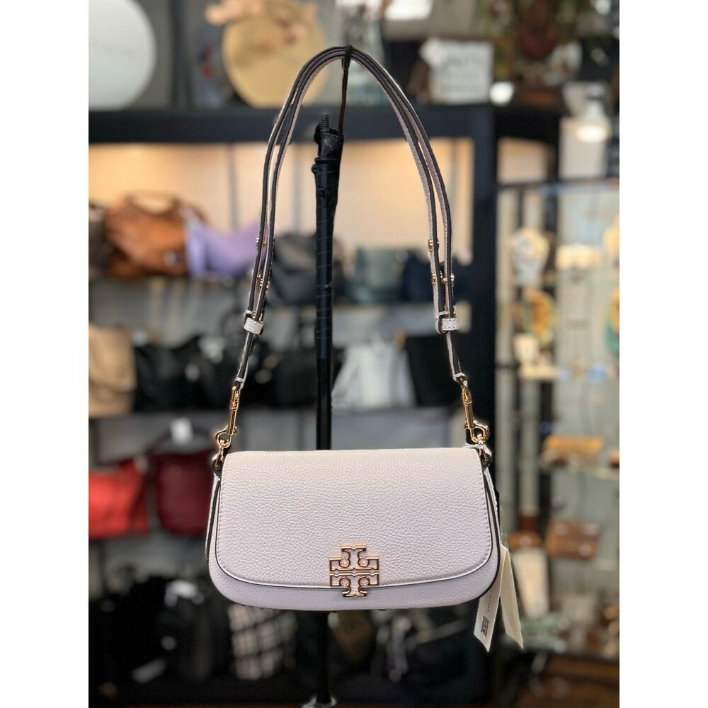 TORY BURCH Delicate Pink Leather Britten Convertible Crossbody Bag New w/Tags
